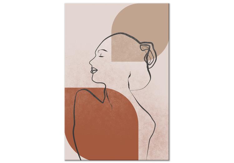 Desnudo femenino lineal - retrato minimalista abstracto