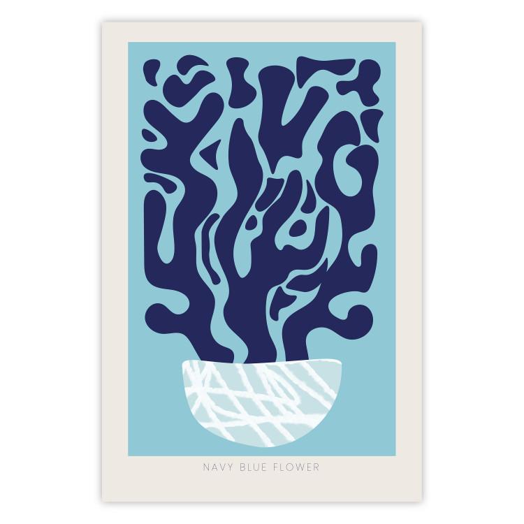 Composición azul marino - letra inglesa y plano abstracto