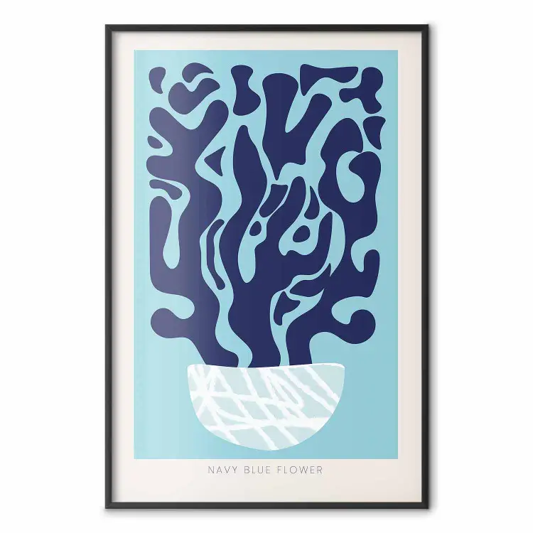 Composición azul marino - letra inglesa y plano abstracto
