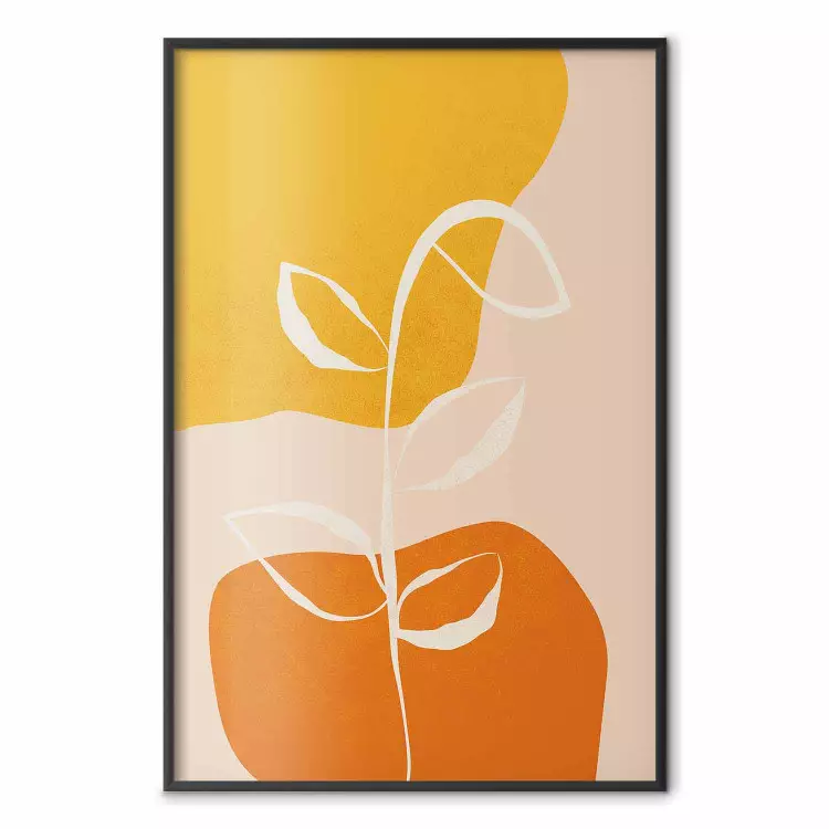Planta joven - planta abstracta sobre fondo pastel