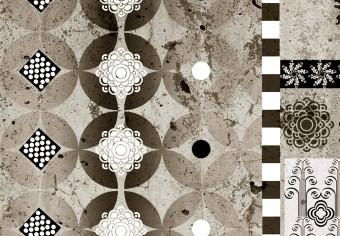 Cuadro decorativo Mandalas y adornos - Composición monocromática con adornos