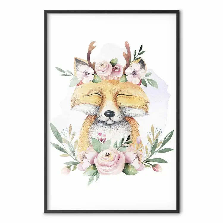 Cleofa zorro - plantas y animales sobre fondo blanco