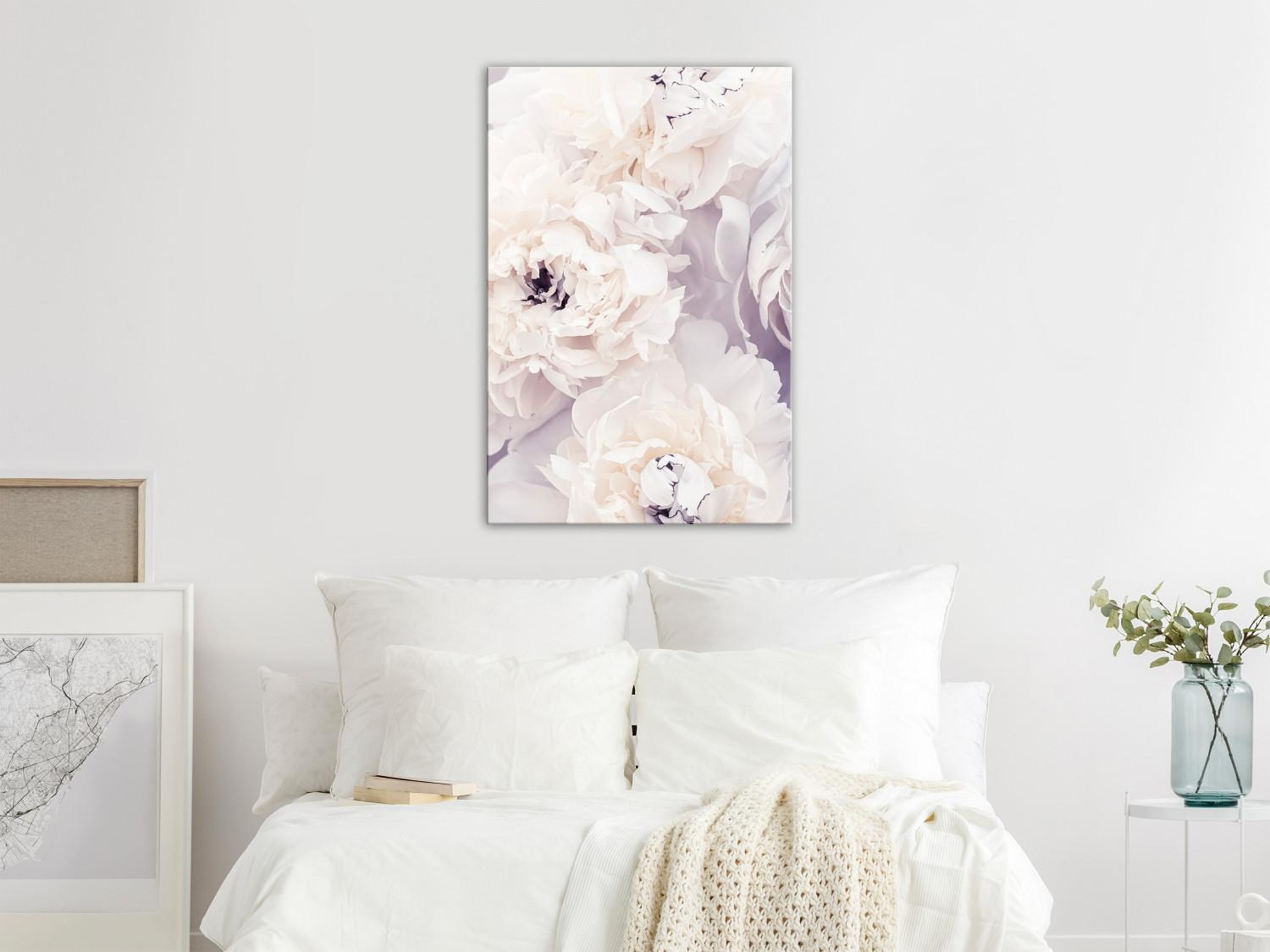 Cuadro moderno Magnolias en crema - Composición floral en colores pastel estilo boho