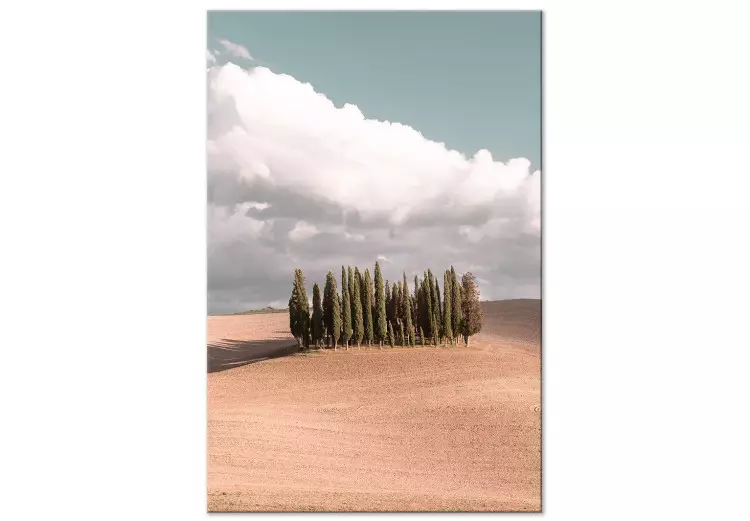 Bosque toscano - foto con paisaje toscano, nubes y cipreses