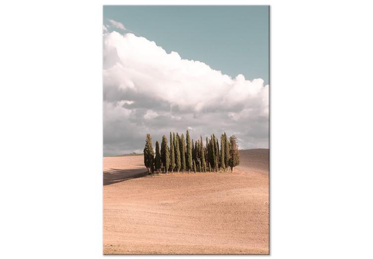 Bosque toscano - foto con paisaje toscano, nubes y cipreses