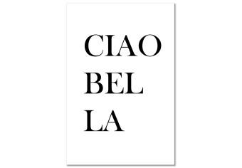 Cuadro Inscripción italiana Hola guapa - composición tipográfica