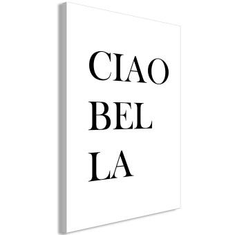 Cuadro Inscripción italiana Hola guapa - composición tipográfica