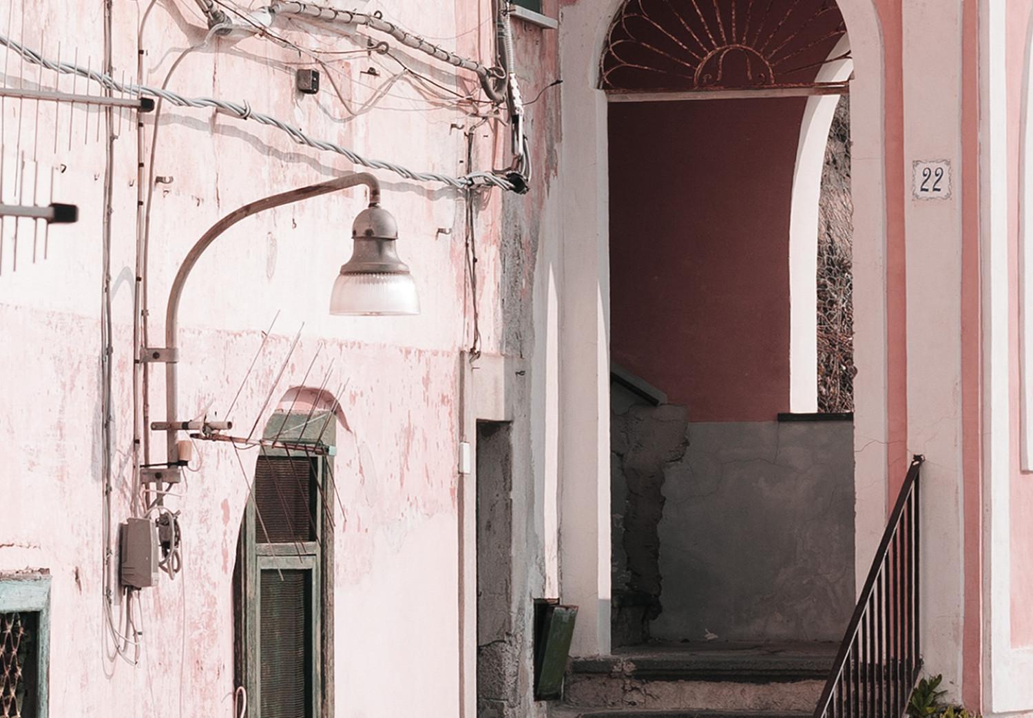 Cuadro decorativo Arquitectura en Amalfi - edificios de colores pastel en sur de Italia