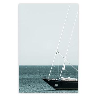 Cartel Aventura mediterránea - paisaje marino y navegación a vela
