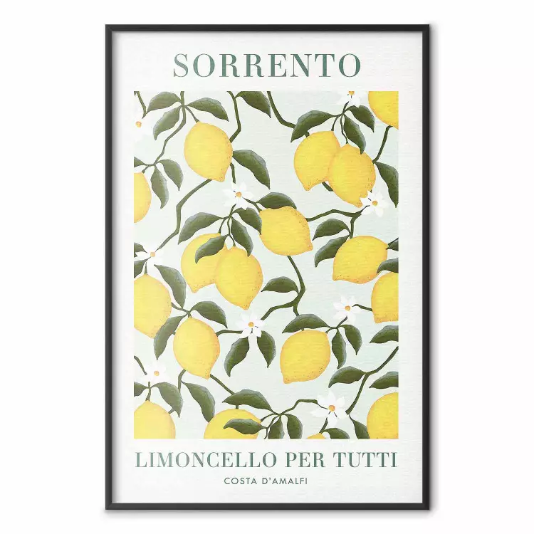 Limones Sorrento - frutas e inscripciones italianas