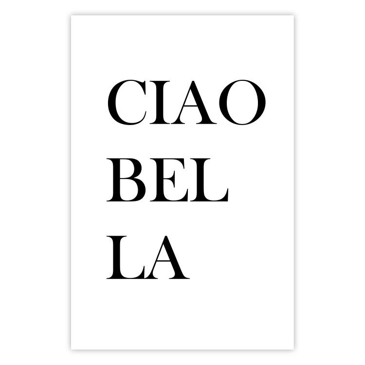 Ciao Bella - composición minimalista en blanco y negro