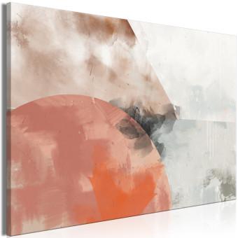 Cuadro decorativo Mezcla de colores - abstracción moderna en fondo gris en estilo boho
