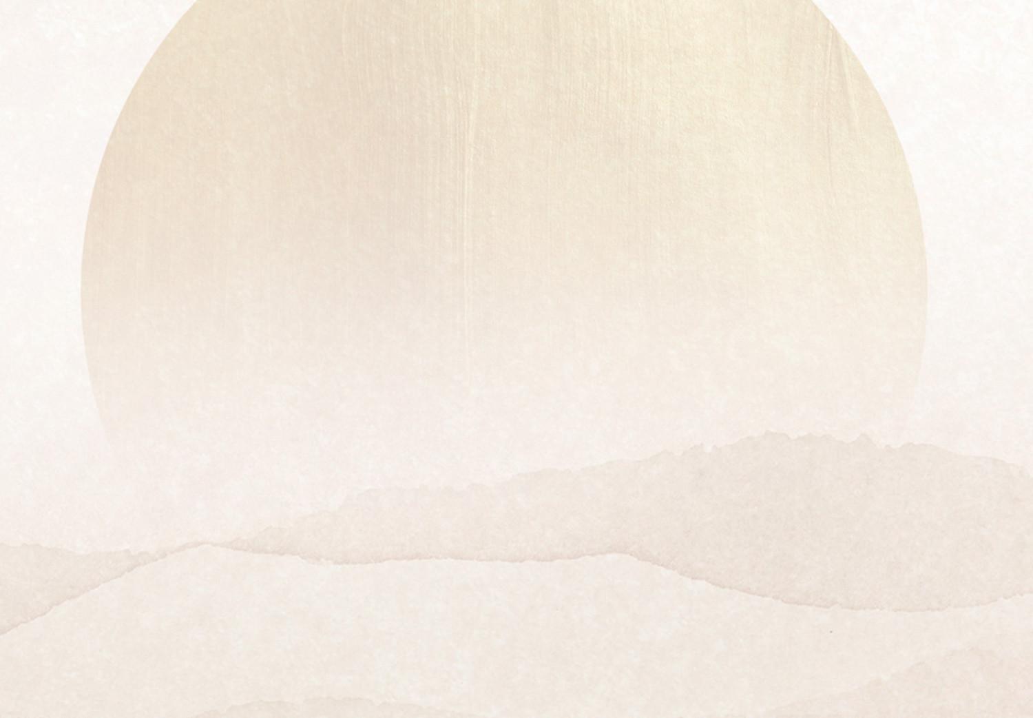 Cuadro Puesta de sol sobre el desierto - paisaje abstracto en estilo boho