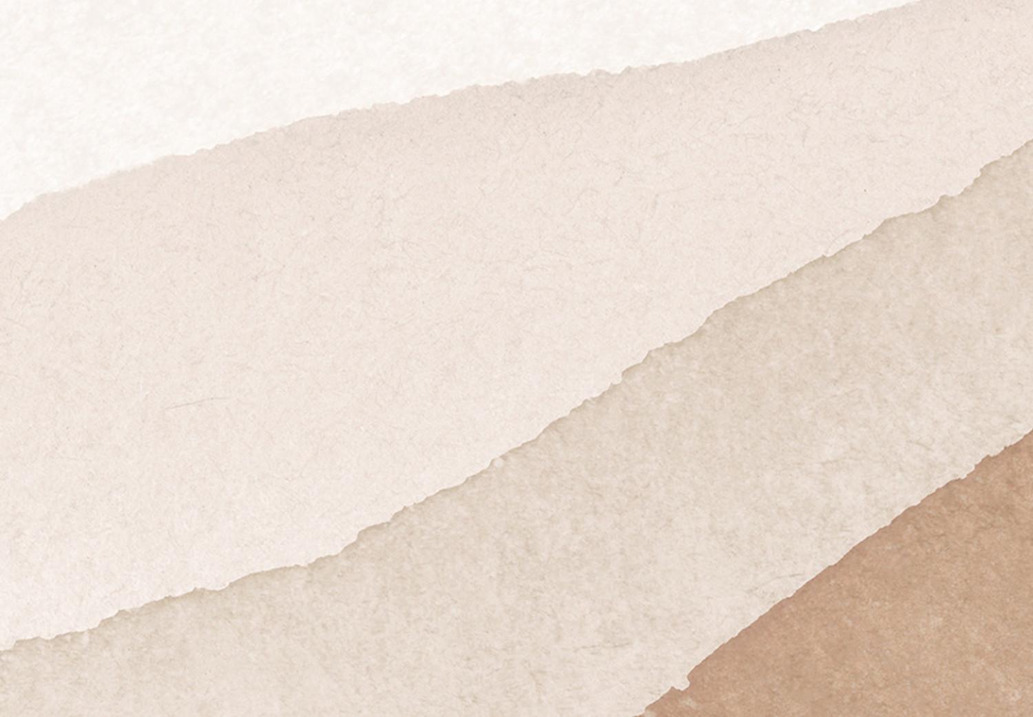 Cuadro moderno Ondas marrones y beige - abstracción moderna en estilo boho