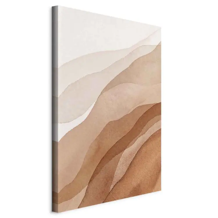 Ondas marrones y beige - abstracción moderna en estilo boho