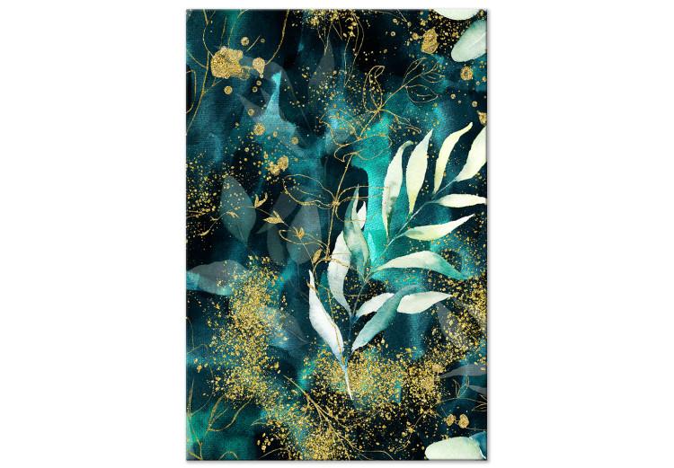 Naturaleza estelar (1 pieza) vertical - hojas azules abstractas