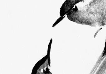Póster Amor alado - composición minimalista con pájaros entre árboles