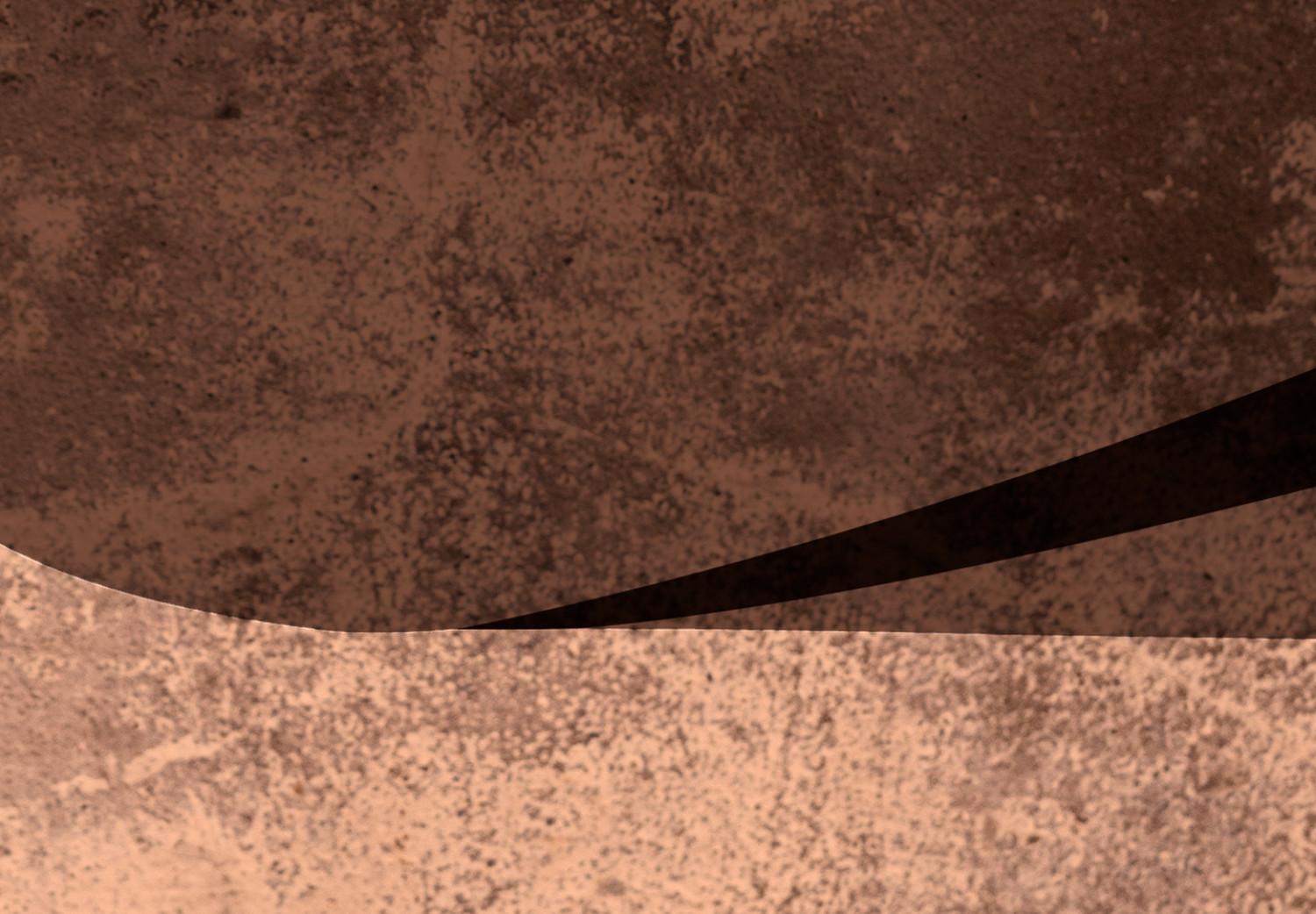 Póster Beso terrenal: cálida abstracción romántica con rostros humanos