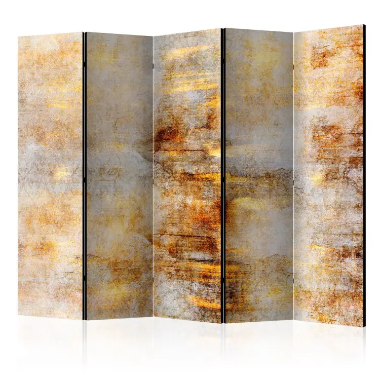 Expresión dorada II - abstracción con textura desgastada