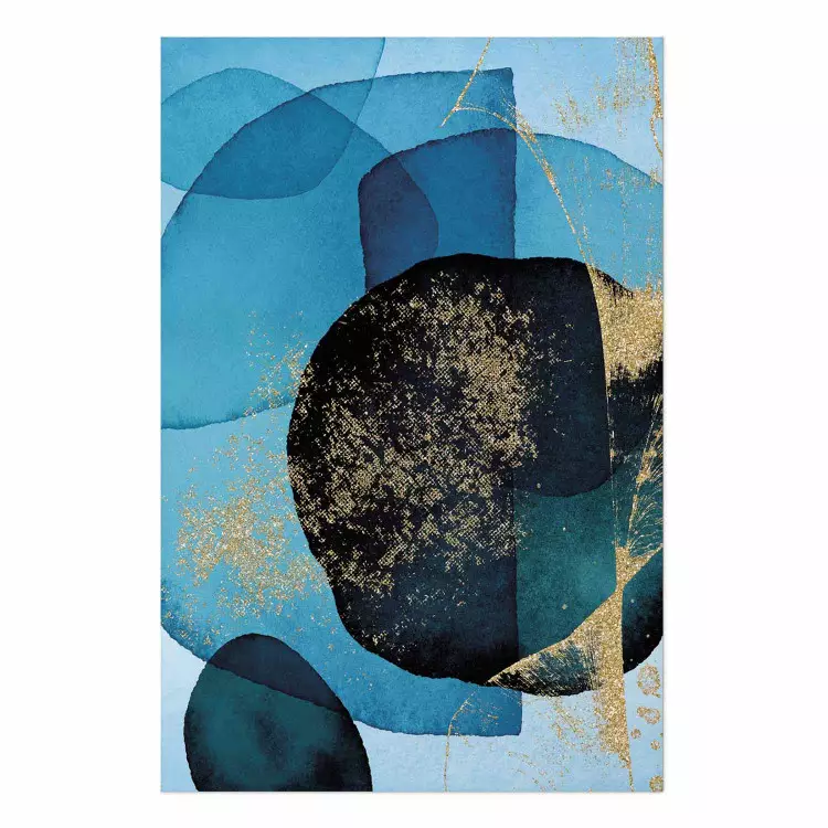 Poster Oceanic Kaleidoscope - abstracción azul con una textura única