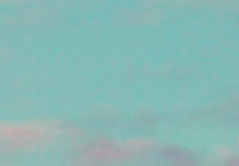 Fotomural decorativo Nubes coloridas - cielo azul con nubes rosas y blancas