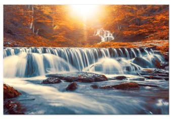 Cuadro XXL Awesome Waterfall - Orange [Large Format]