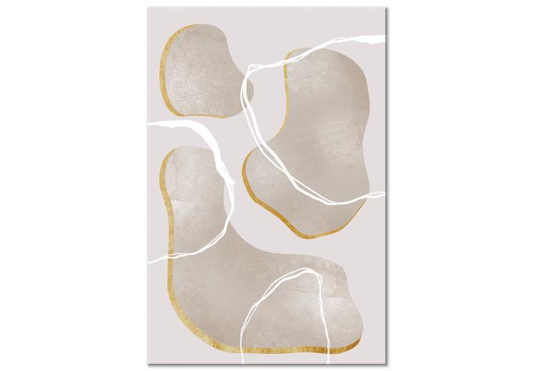 Fragmentos de mármol gris - abstracción beige en estilo scandi boho