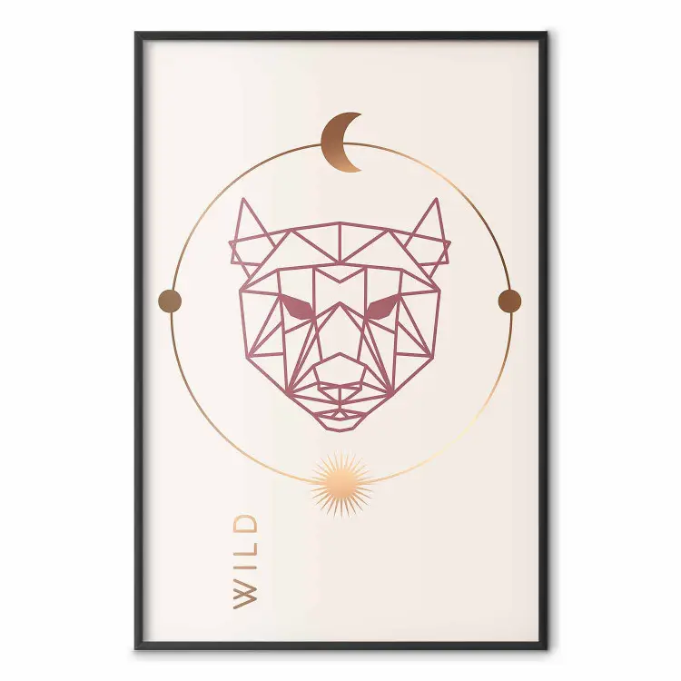 Salvaje del corazón - animal y sistema solar en abstracción geométrica