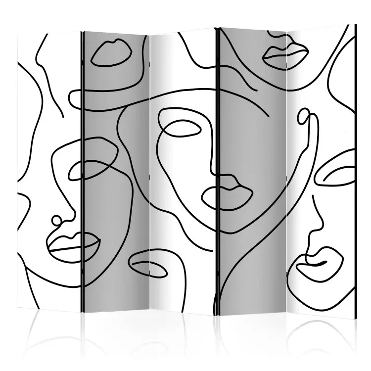 Noche de chicas II (5 piezas) - abstracción boho en rostros