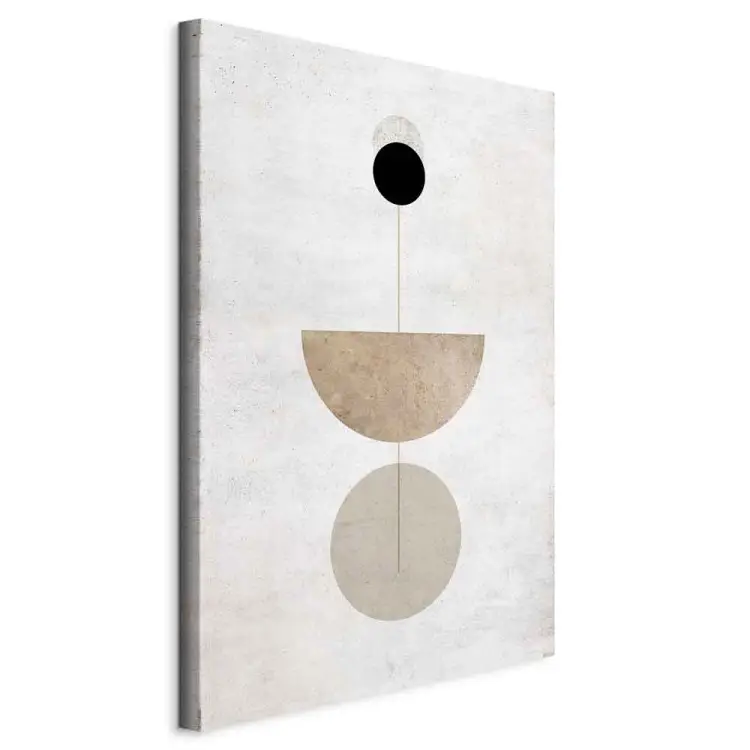 Círculos y semicírculos grises- abstracción con figuras geométricas