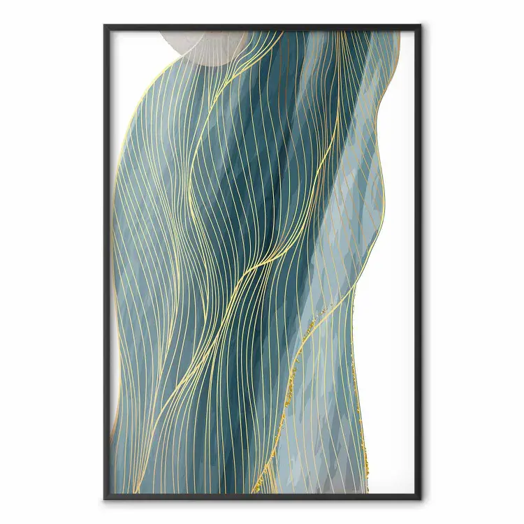 Turquoise Wave - elegante abstracción en color verde botella
