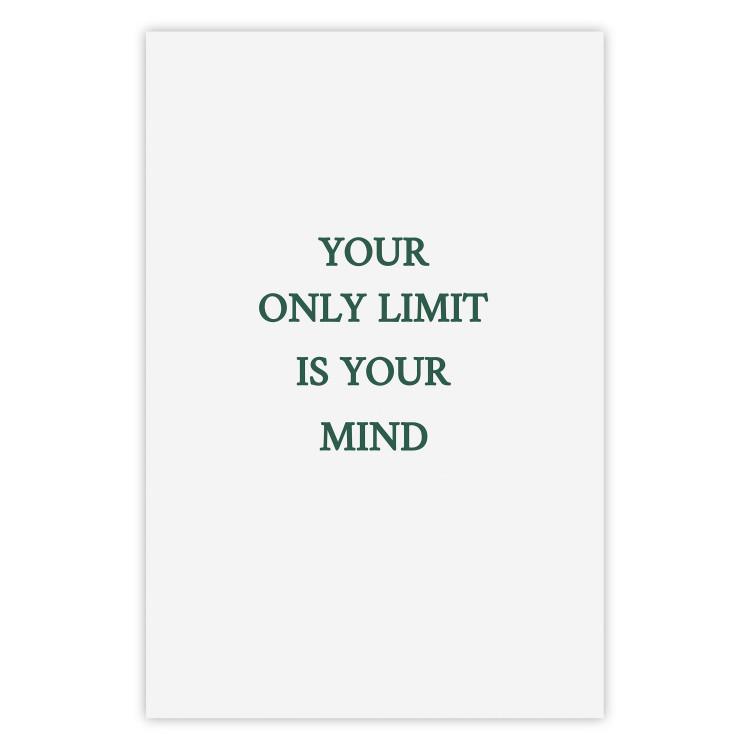Your Only Limit Is Your Mind - textos verdes en inglés sobre blanco