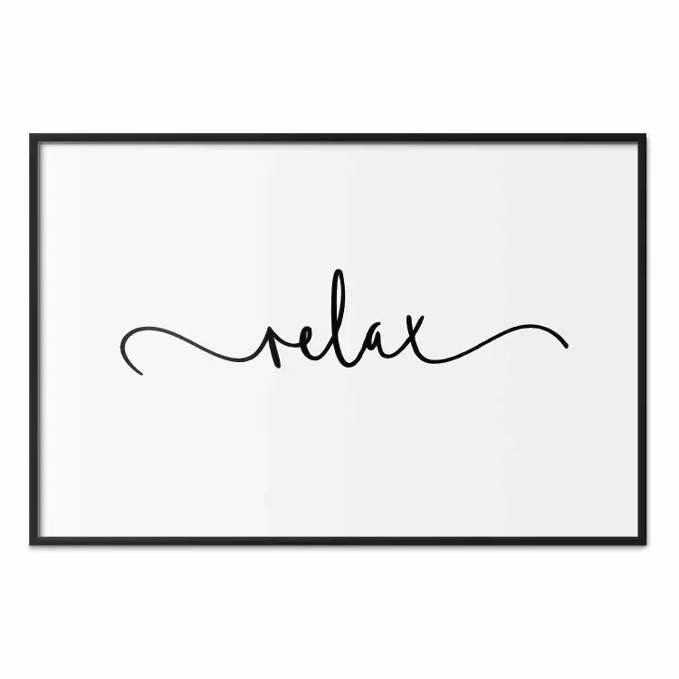 Relax - composición minimalista con texto en inglés