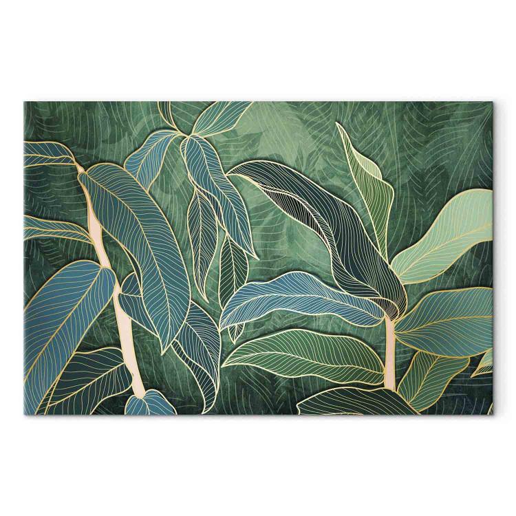Hojas vívidas (1 pieza) ancho - paisaje de hojas exóticas