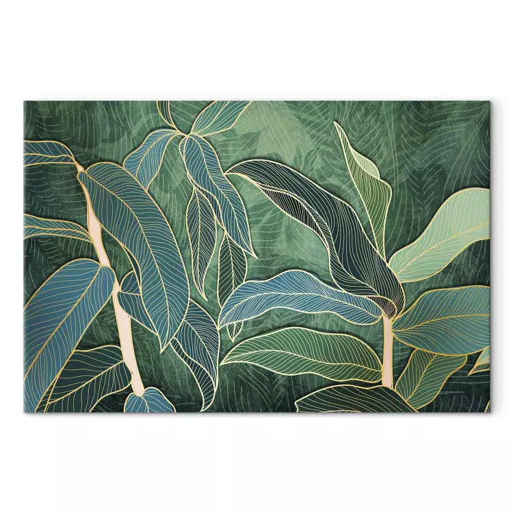 Hojas vívidas (1 pieza) ancho - paisaje de hojas exóticas