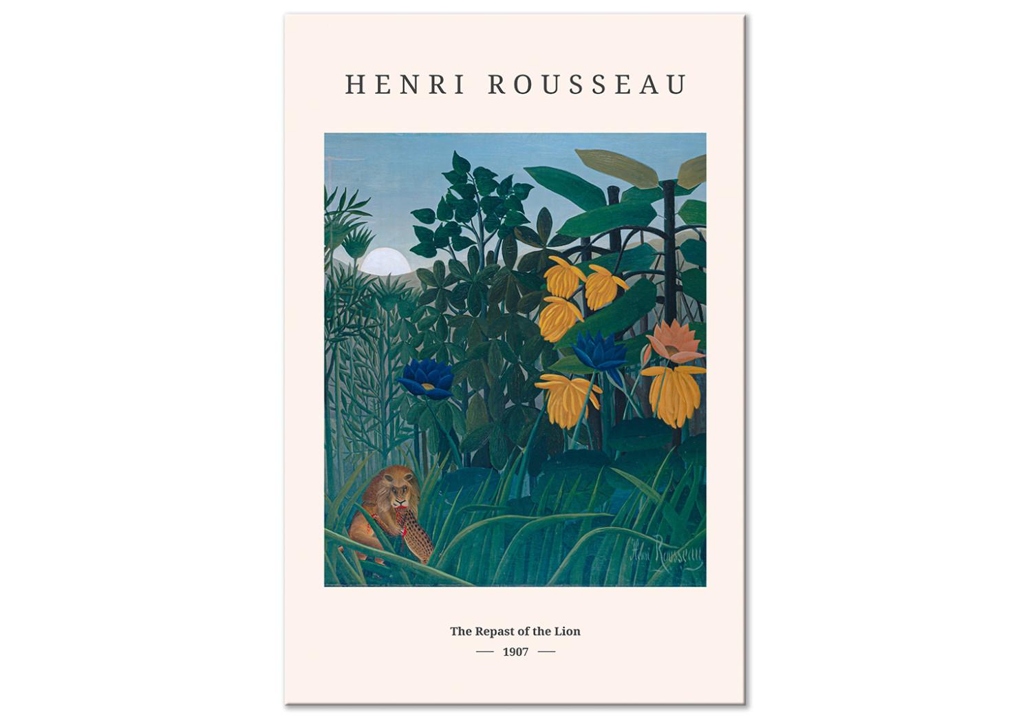 Cuadro decorativo Henri Rousseau: The Repast of the Lion (1 Part) Vertical