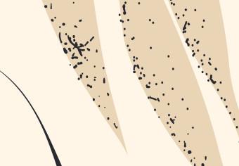 Cartel Cortina de ensueño - dibujo lineal femenino en beige