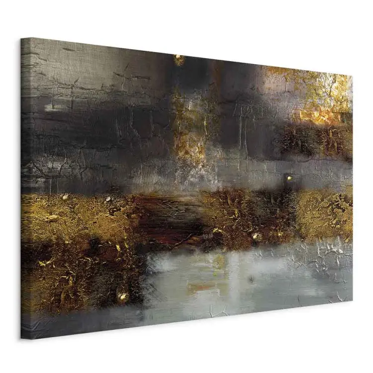 Atardecer de agosto ancho - abstracto dorado