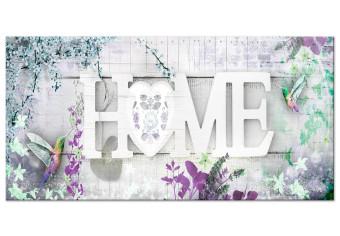 Cuadro XXL Home and Hummingbirds - Green II [Large Format]