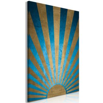 Cuadro Más allá del horizonte (1 pieza) vertical - sol abstracto con figuras