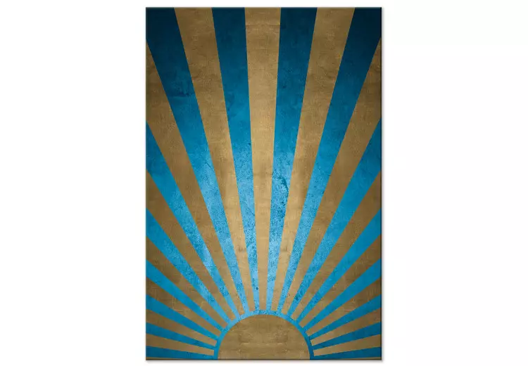 Más allá del horizonte (1 pieza) vertical - sol abstracto con figuras
