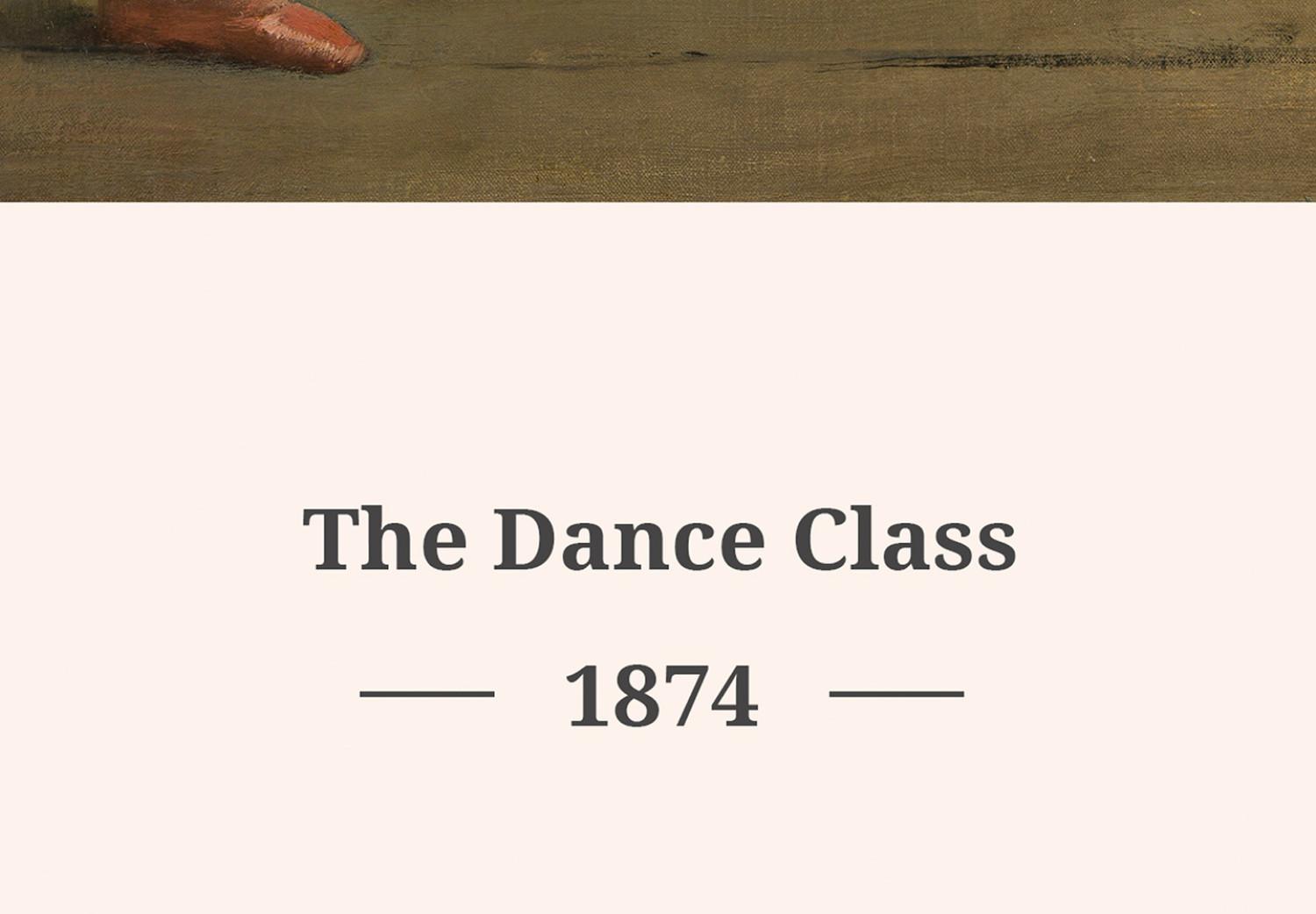 Cartel Clase de baile - letras en inglés negro y gente bailando ballet
