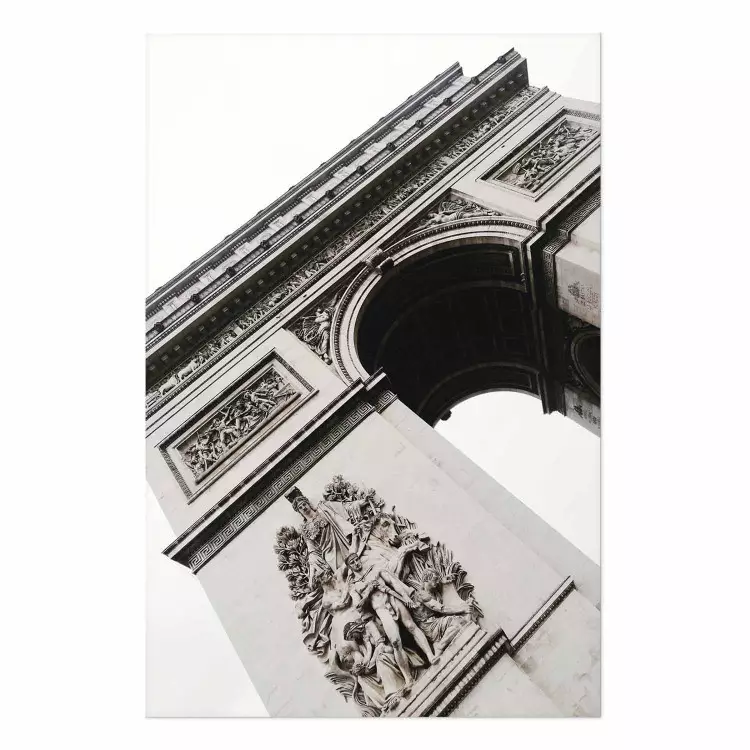 Cartel Arco del Triunfo - arquitectura de edificio histórico sobre blanco