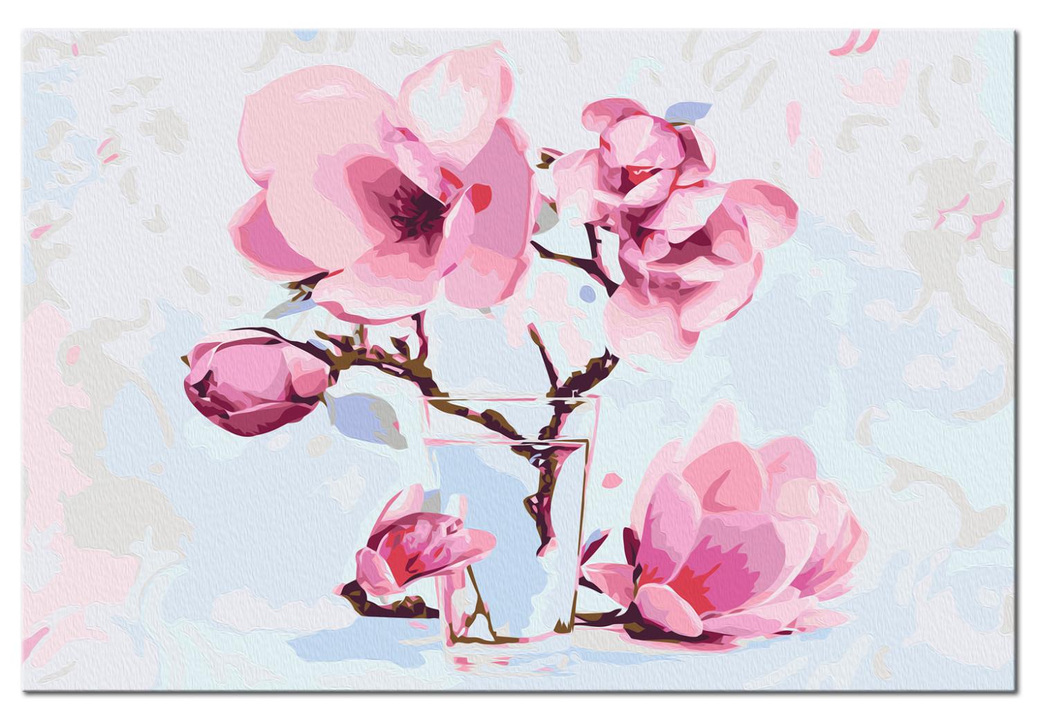 Cuadro para pintar con números Magnolias 