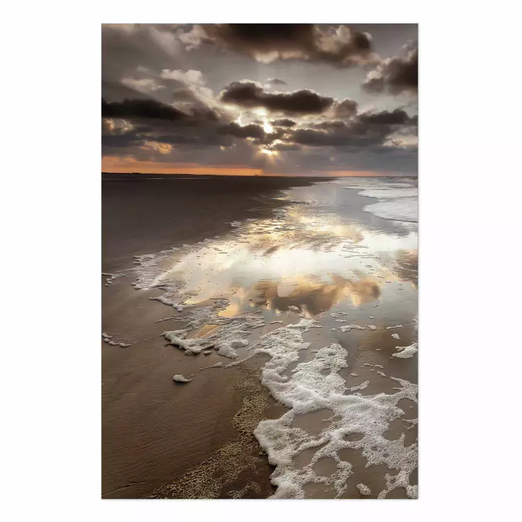 Poster Dispersión del presente - paisaje de playa al atardecer