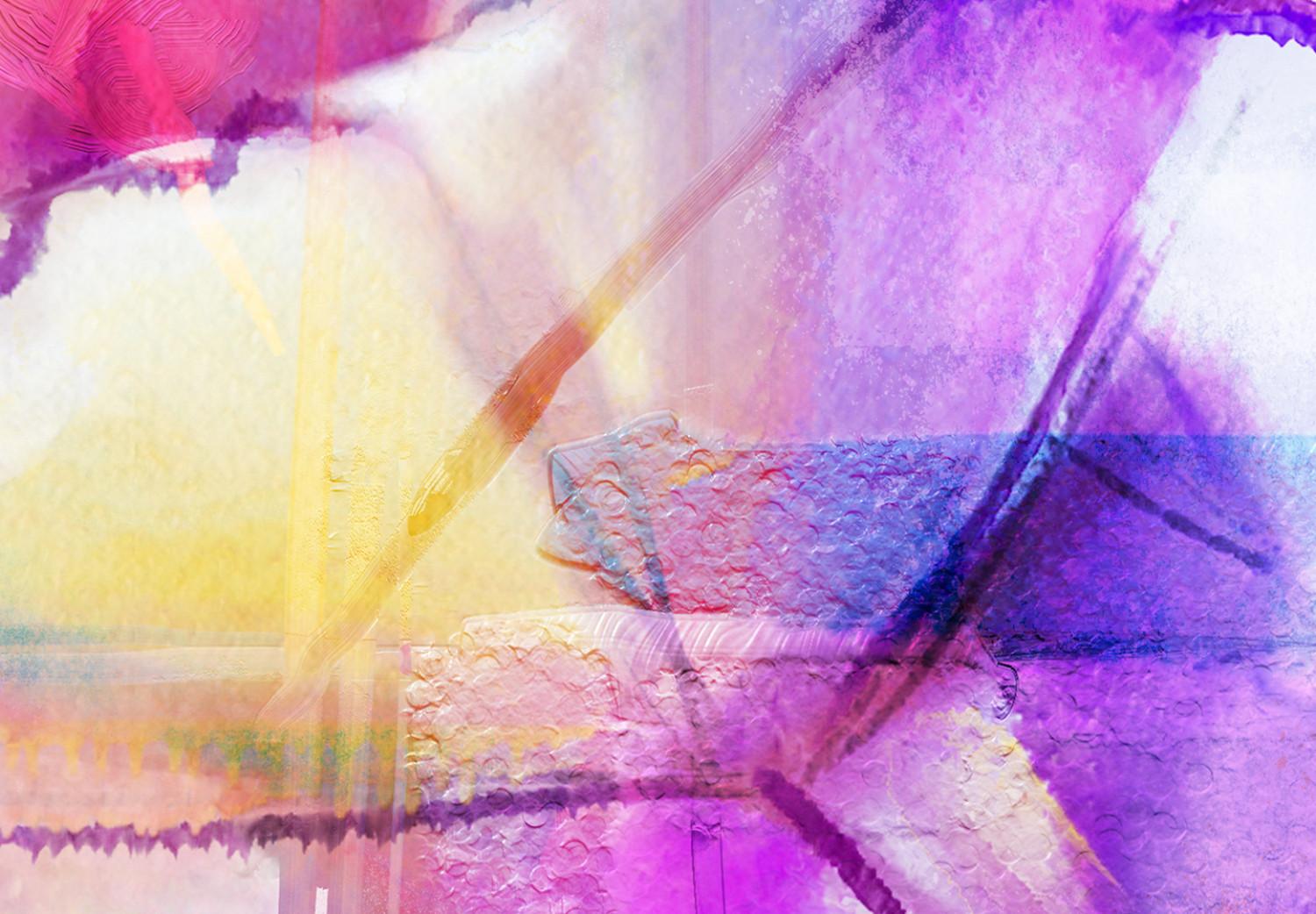 Cuadro decorativo Colores locos (1 pieza) ancho - acuarelas en abstracción de colores