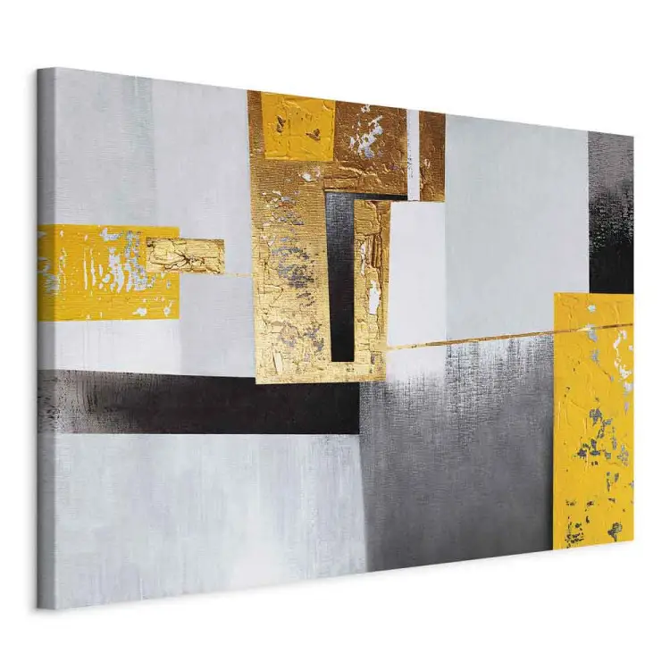 Posición dorada - abstracción moderna con figuras