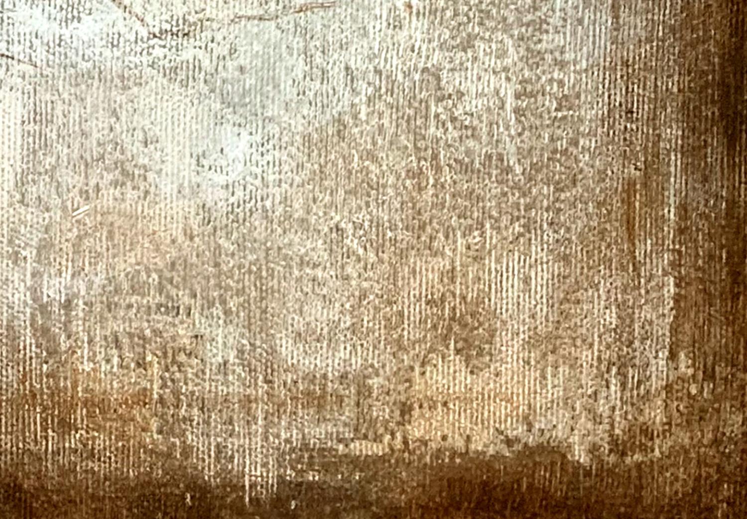 Cuadro moderno Árbol brumoso (1 pieza) - composición industrial en beige