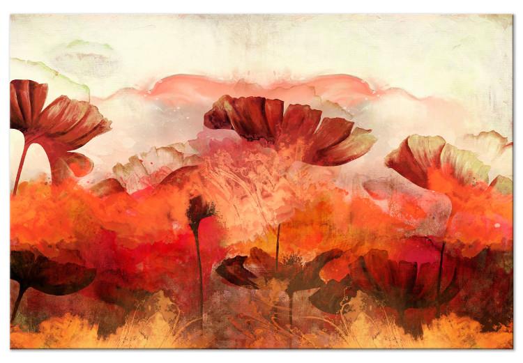 Flores ardientes (1 pieza) - paisaje de colores cálidos