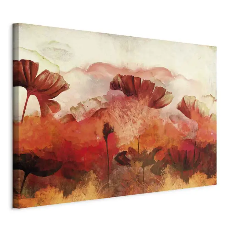 Flores ardientes - paisaje de colores cálidos
